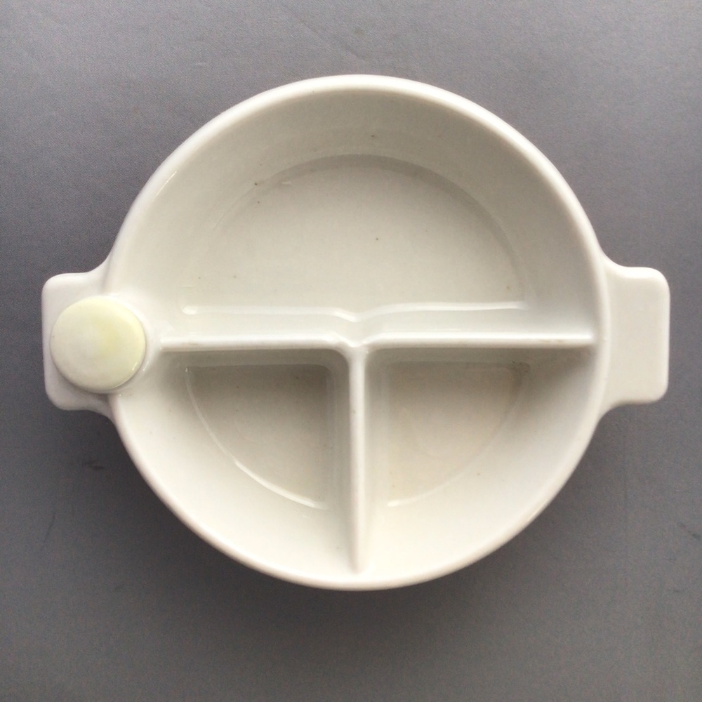 Vintage Hankscraft Warming 3-section Baby Feeding Dish w/ bonus boot container - Picture 4 of 7